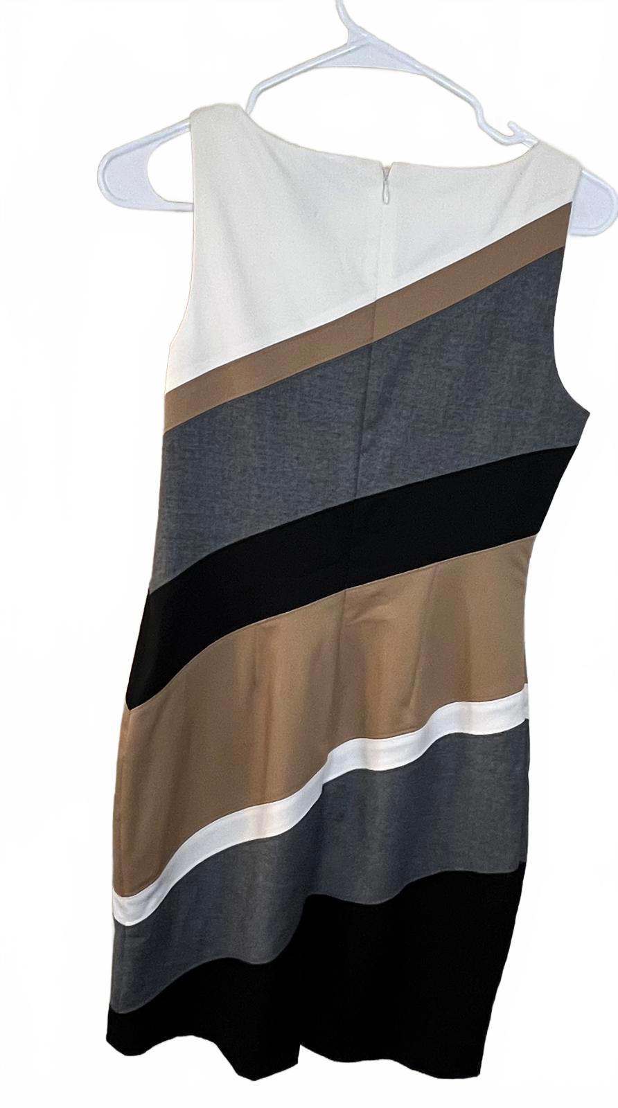 White House Black Market Stylish Color Block Dress - Petites 4P