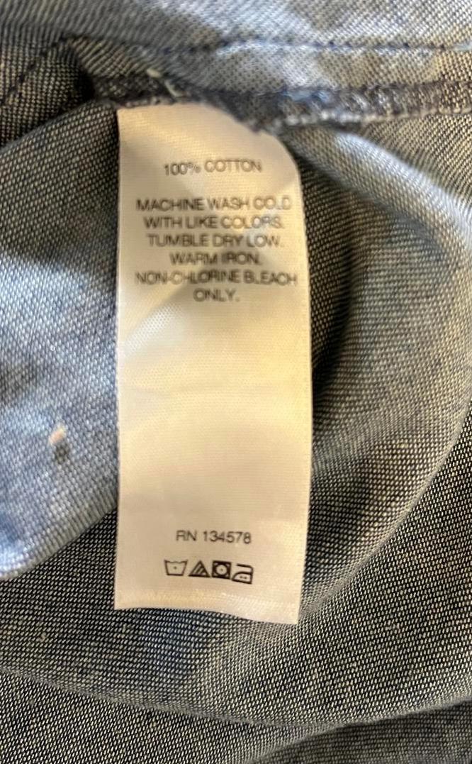Vineyard Vines Women's Denim Dress Cap sleeves Button Closure Size 8