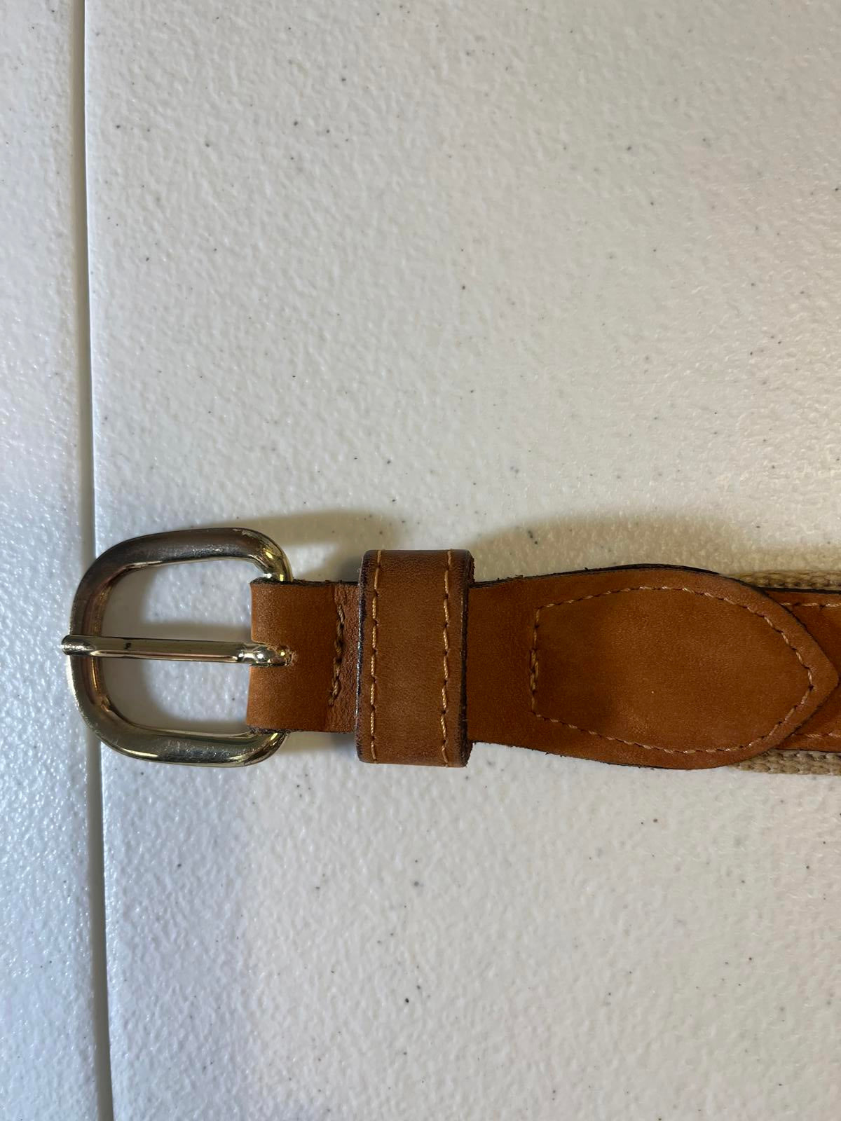World Wide Sportsman Brand Luxury Leather Belt with Embroidered Marlins 34"