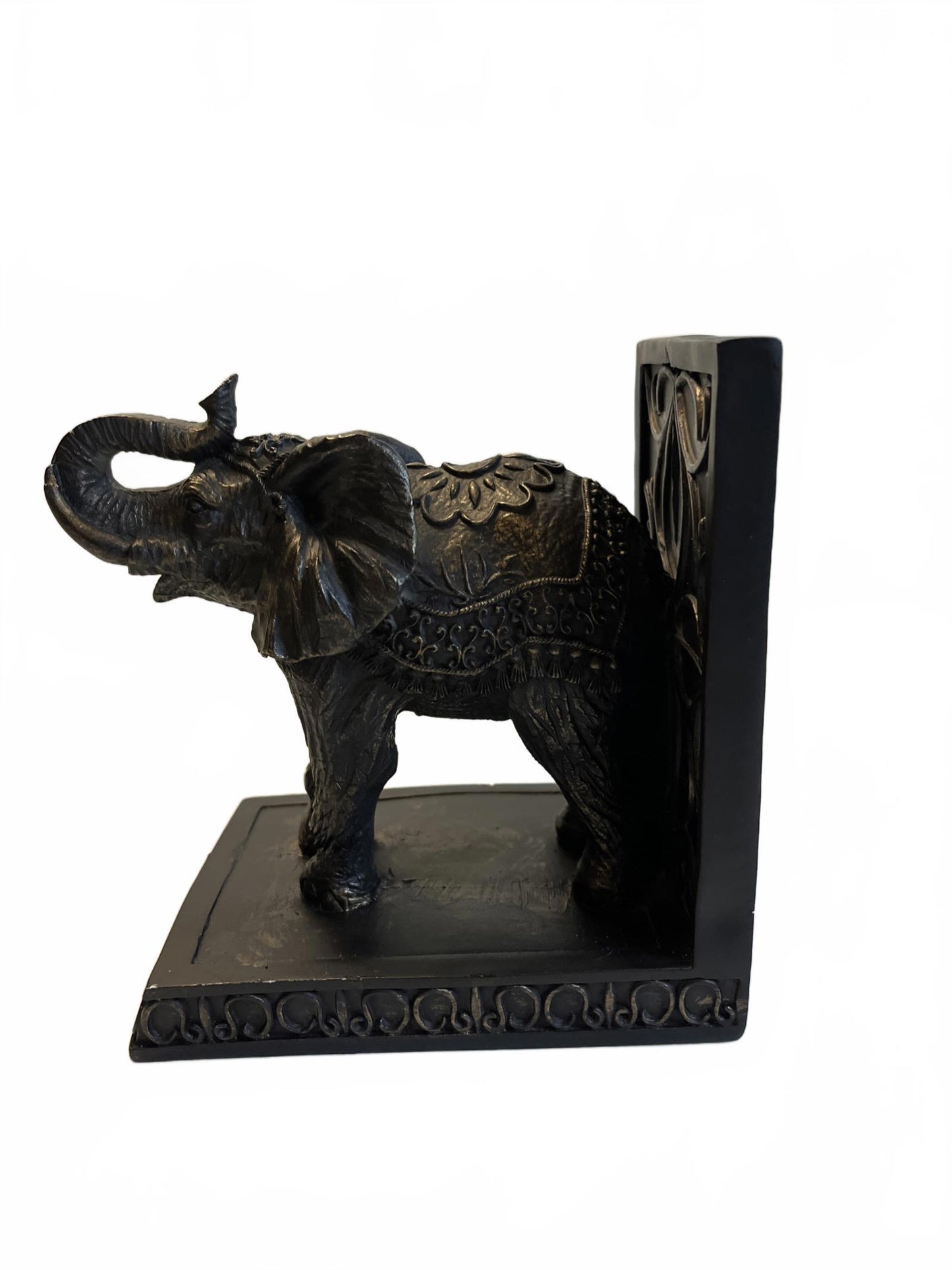 Elegant Elephant Heavy Duty Bookends - Antique Bronze Color