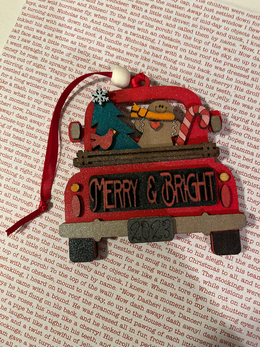 Farmhouse Truck ornament/Gift Card Holder