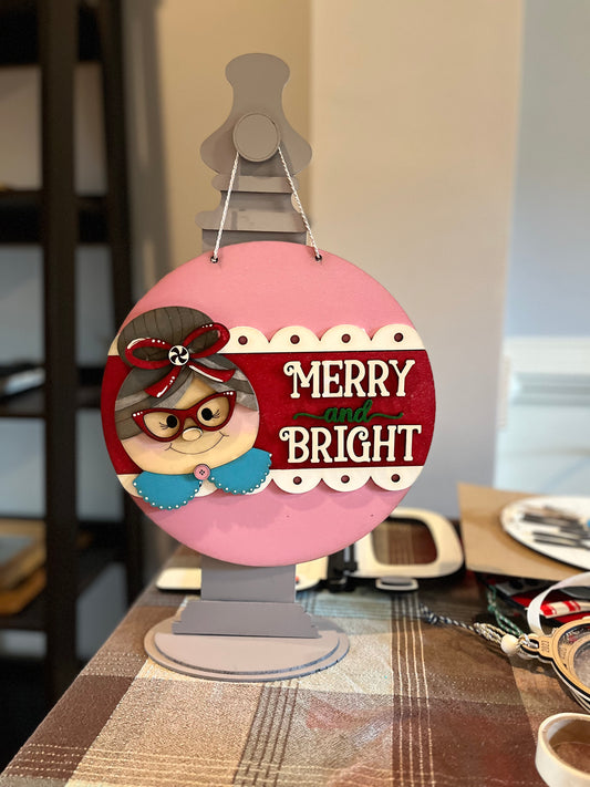 Merry and Bright 10.5” Door Hanger