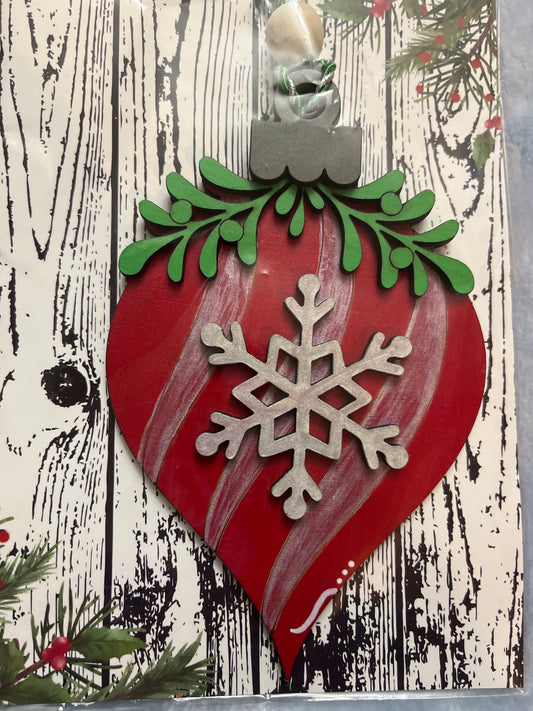 Wood hand painted ornament